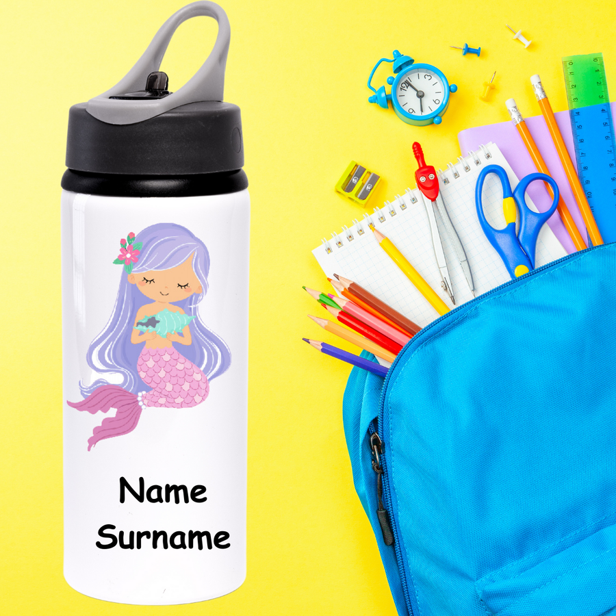 Mermaid  Aluminium Water Bottle 650ml
