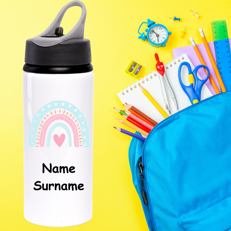 Rainbow Aluminium Water Bottle 650ml