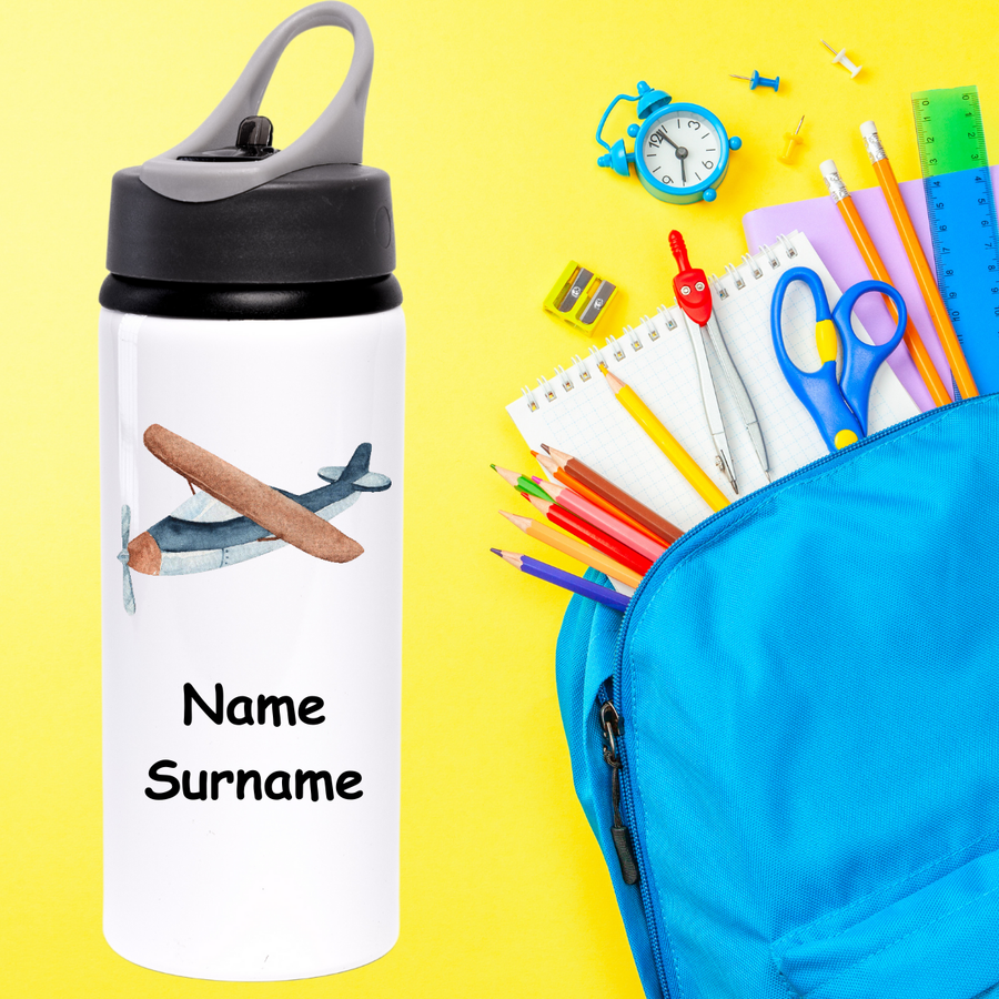 Planes and Things Aluminium Water Bottle 650ml