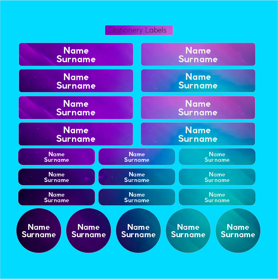 Northern Lights Stationery Labels