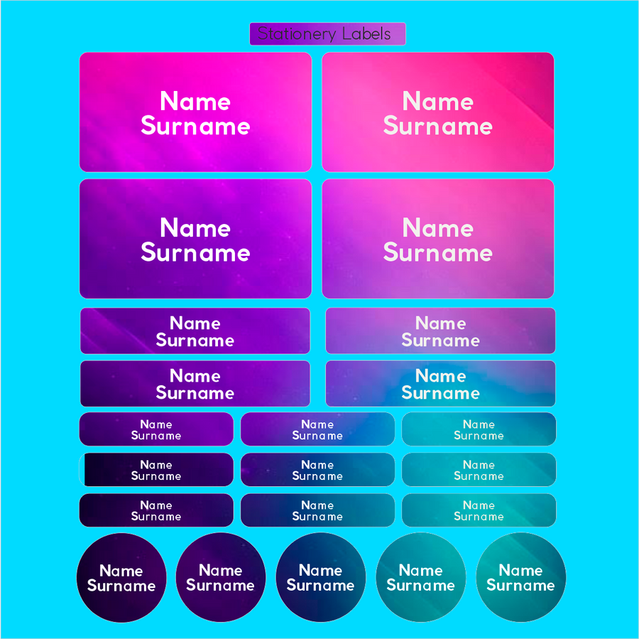 Northern Lights Stationery Labels