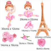 Paris Ballerina Girls Wall Stickers