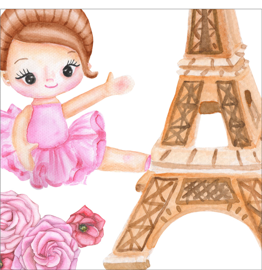 Paris Ballerina Girls Wall Stickers