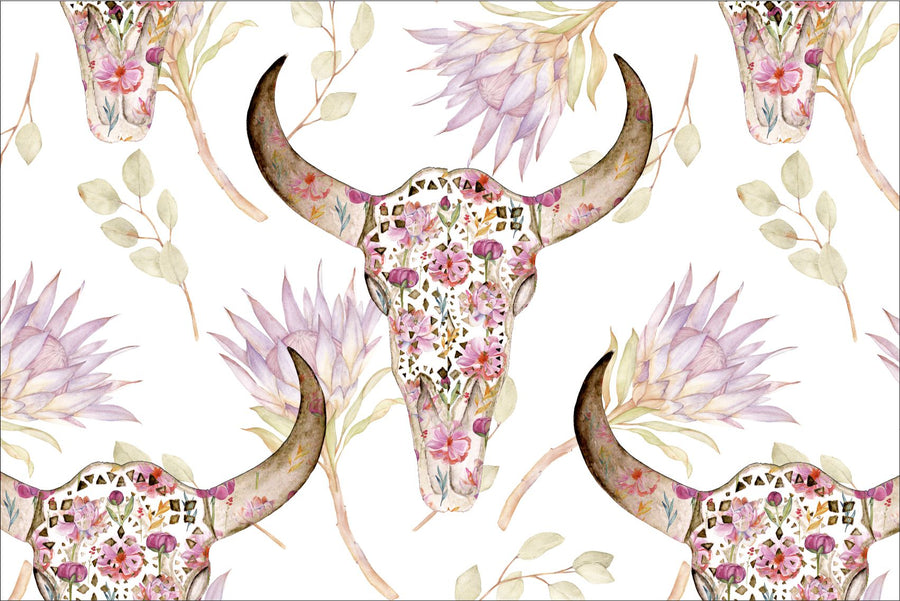 Peonies & Protea Skull Placemats
