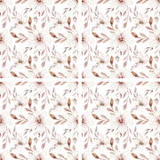 Pink Flowers Tile Wall Stickers