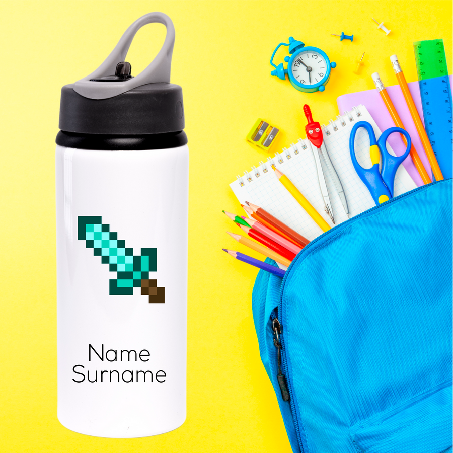 Pixel Games Aluminium Water Bottle 650m