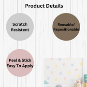 Multi-Coloured Stars Wall Stickers