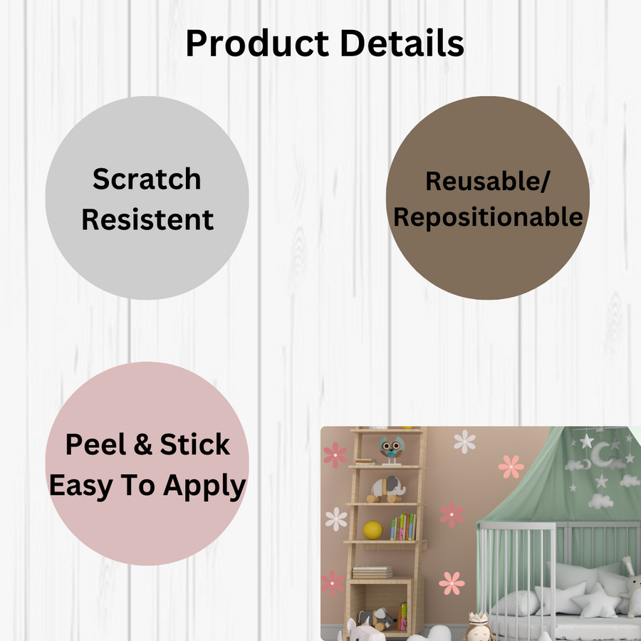 Blush Flowers Wall Stickers