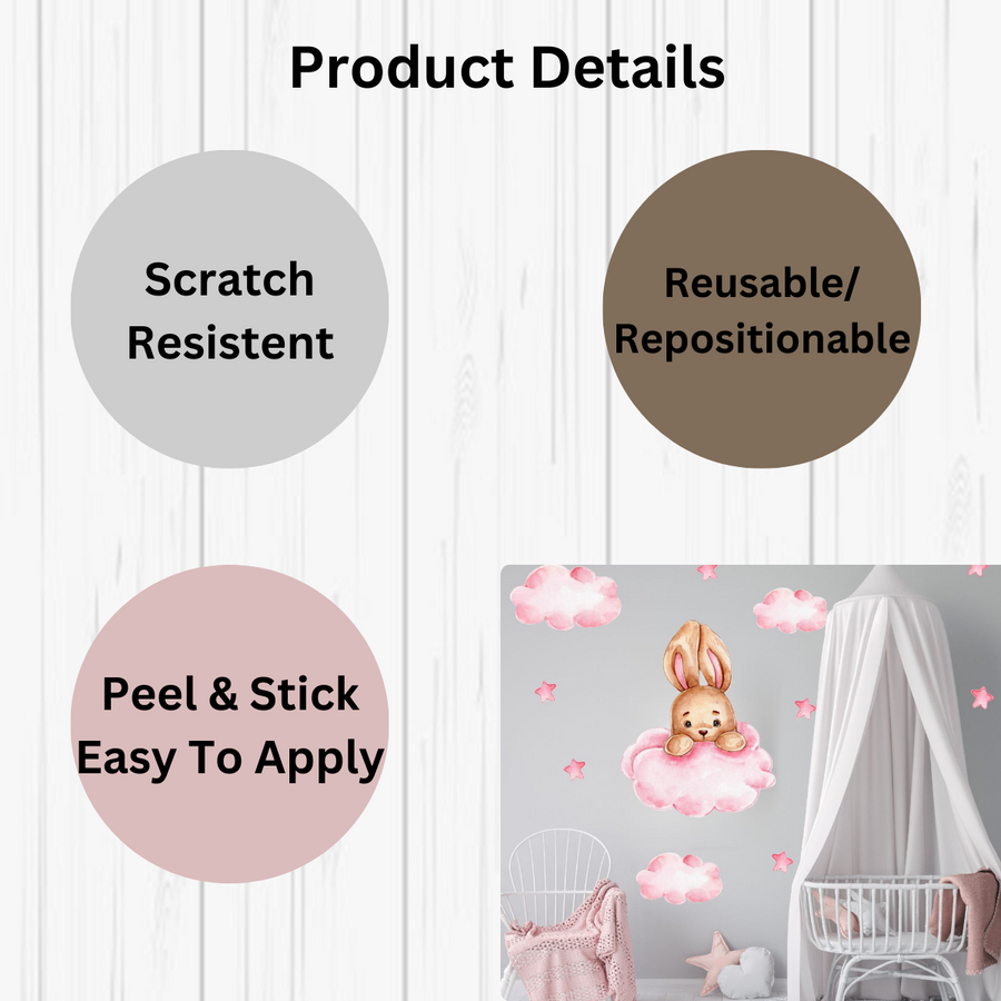 Pink Bunny Wall Sticker