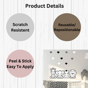 Black and White Animals Wall Stickers