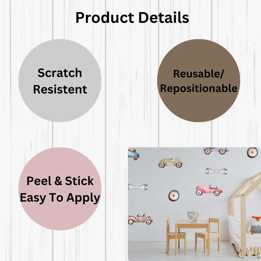 Vintage Car Wall Stickers