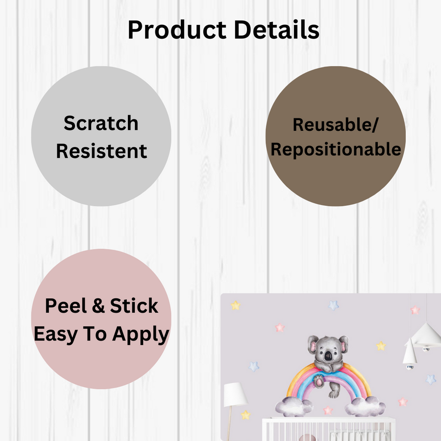 Koala Rainbow Wall Stickers