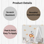 Cute Animal Stack Kid Wall Stickers