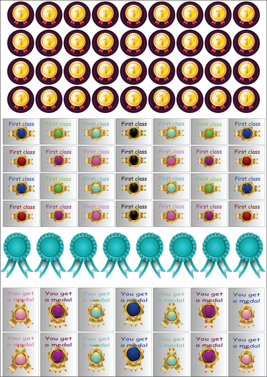 Ribbon Teacher Stickers - English