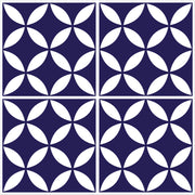 Dark Blue Simplistic Black Tile Stickers