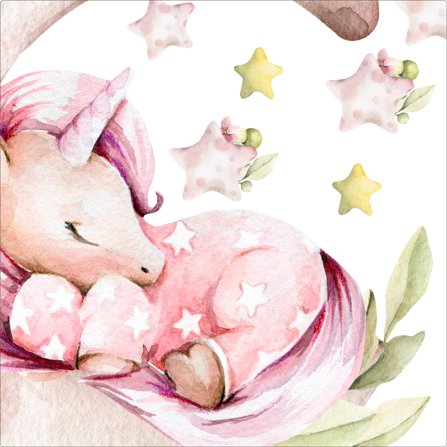 Sleepy Unicorn Wall Stickers