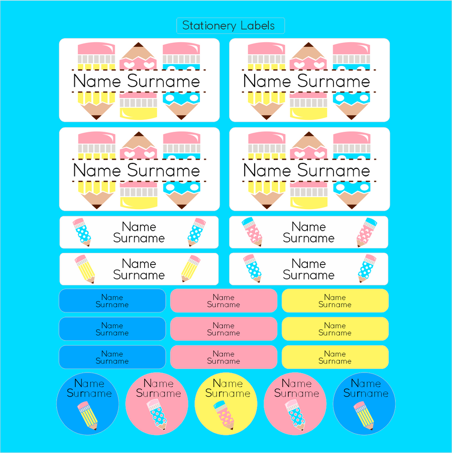 Smart Pencils Stationery Labels