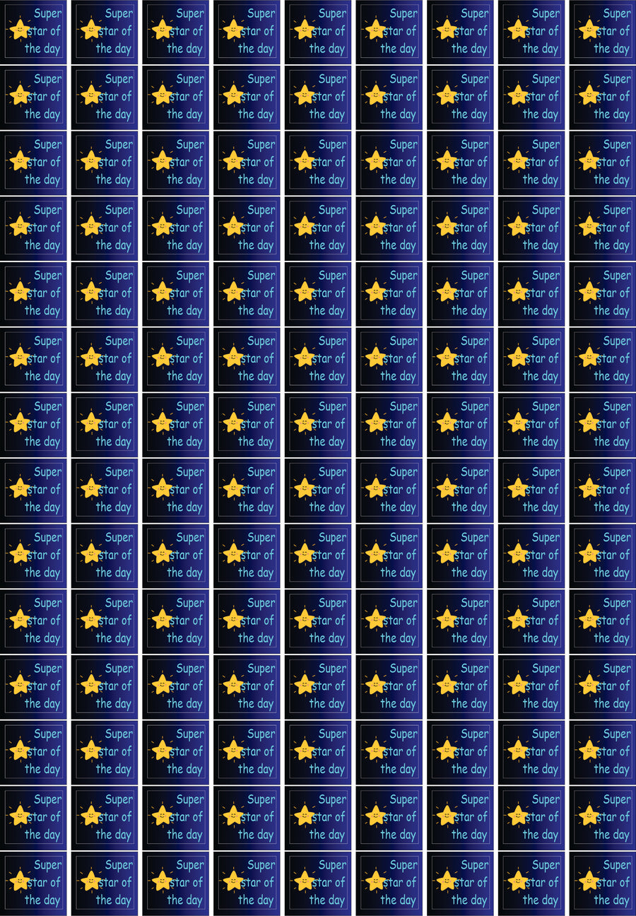 Superstar of the Day Teacher Stickers - English
