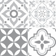 Grey Tile Wall Stickers