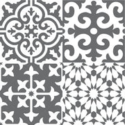 Dark Grey Tile Wall Stickers