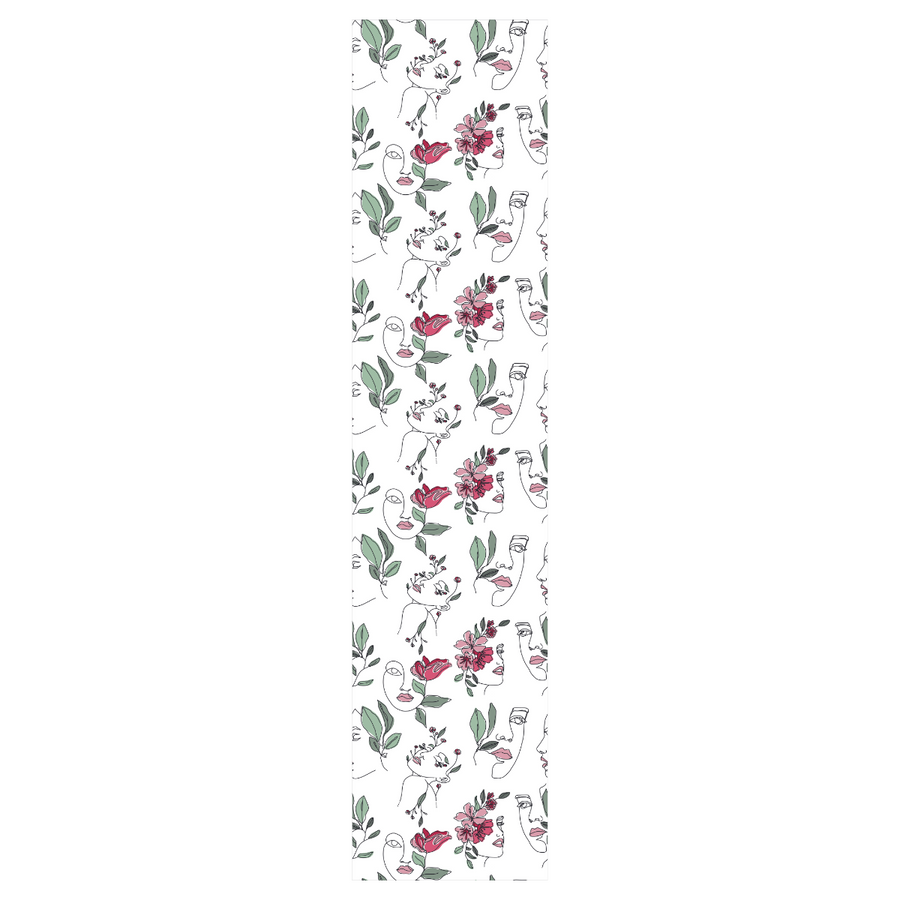 Pink Floral Line Face Runner