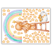 Bunny Ladder Kid Wall Stickers
