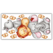 Cute Animal Stack Kid Wall Stickers