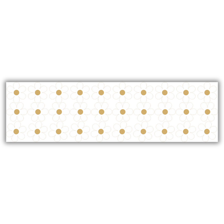 Cute Gold Daisies Wall Stickers