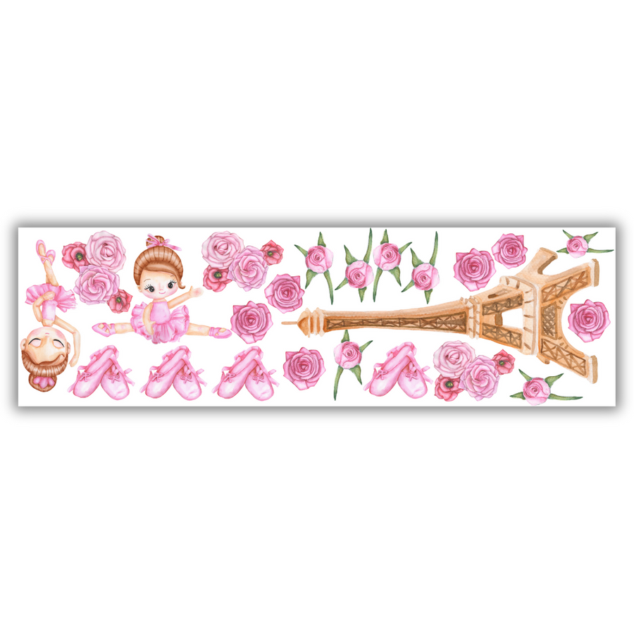 Paris Ballerina Girls Wall Stickers