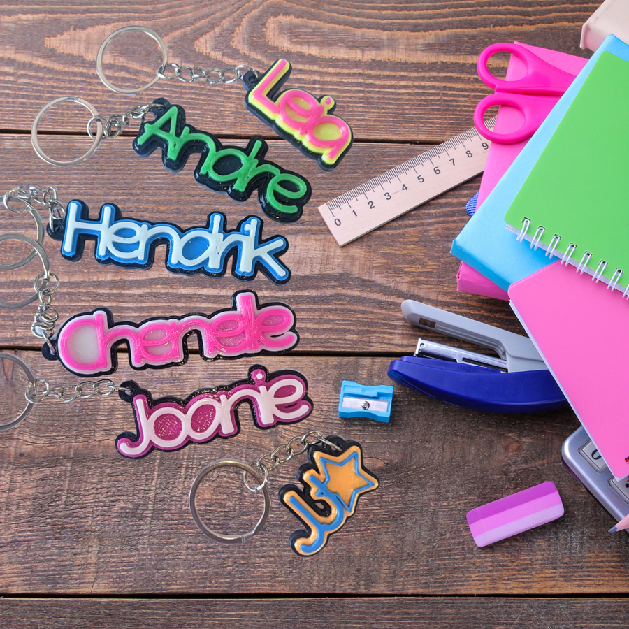 Personalised 3D Printed Keychains