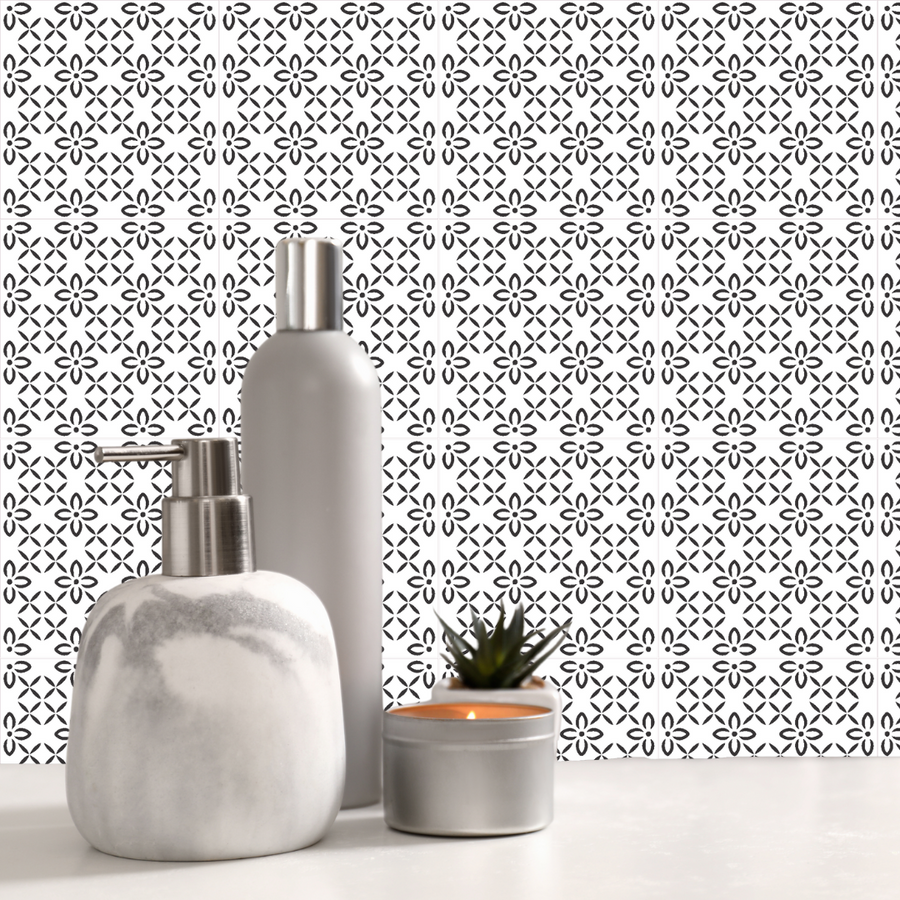 Black Pattern Tile Wall stickers