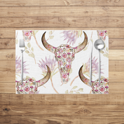 Peonies & Protea Skull Placemats