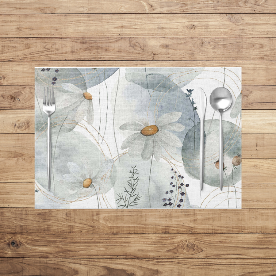 Grey Stones & Daisies Placemats
