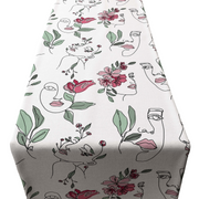 Pink Floral Line Face Runner