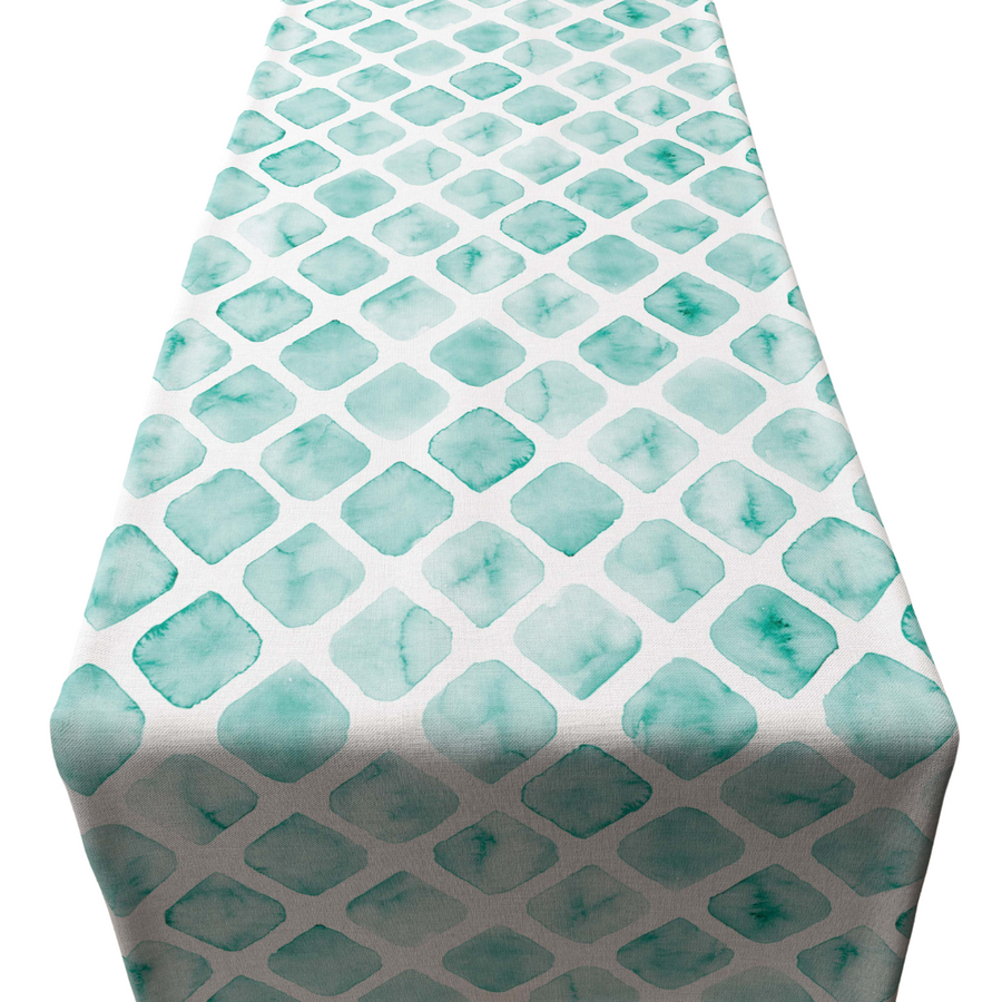 Green Watercolour Runner