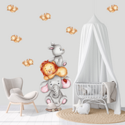 Cute Animal Stack Kid Wall Stickers
