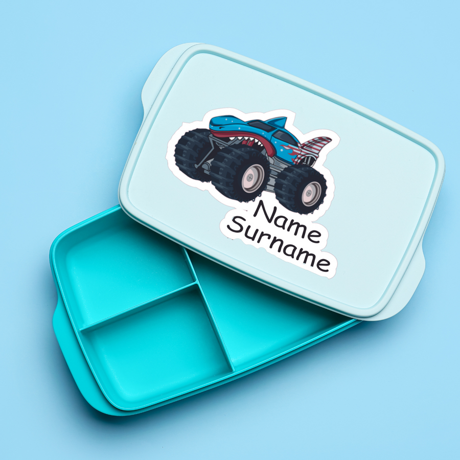 Monster Truck Tub Label