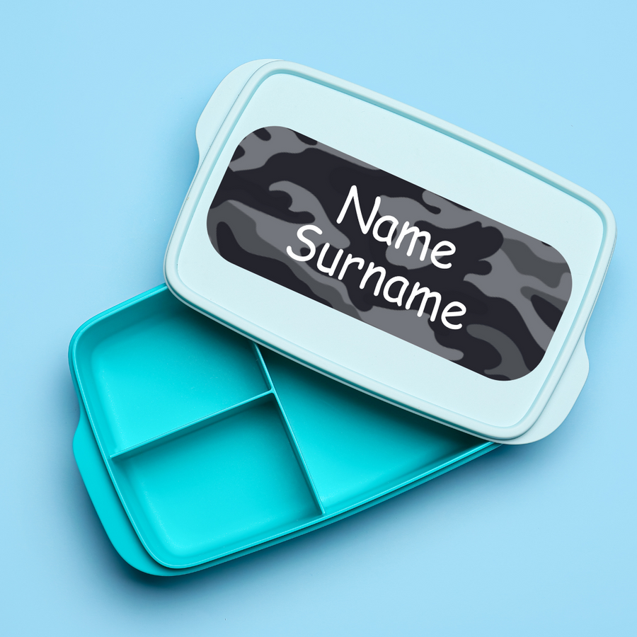 Black Camo Tub Label