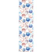 Blue Christmas Balls PVC Runner