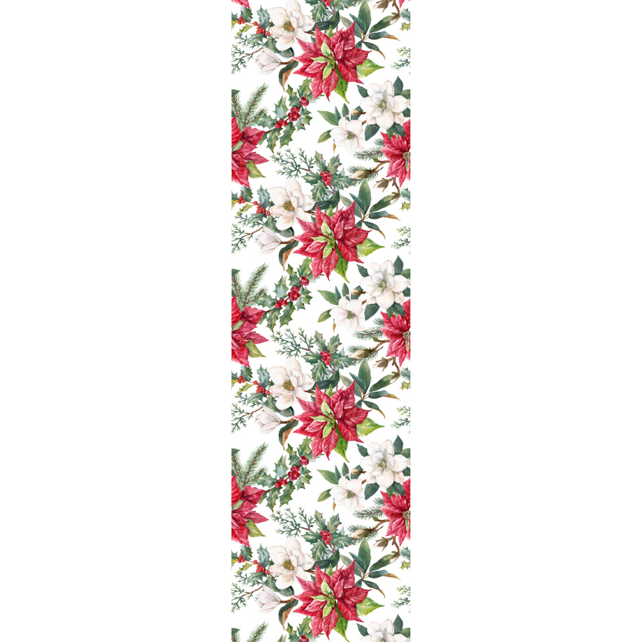 Christmas Floral Pattern PVC Runner