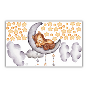 Sleeping Horse On Moon Wall Stickers