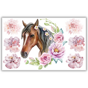 Flower Horse Wall Stickers