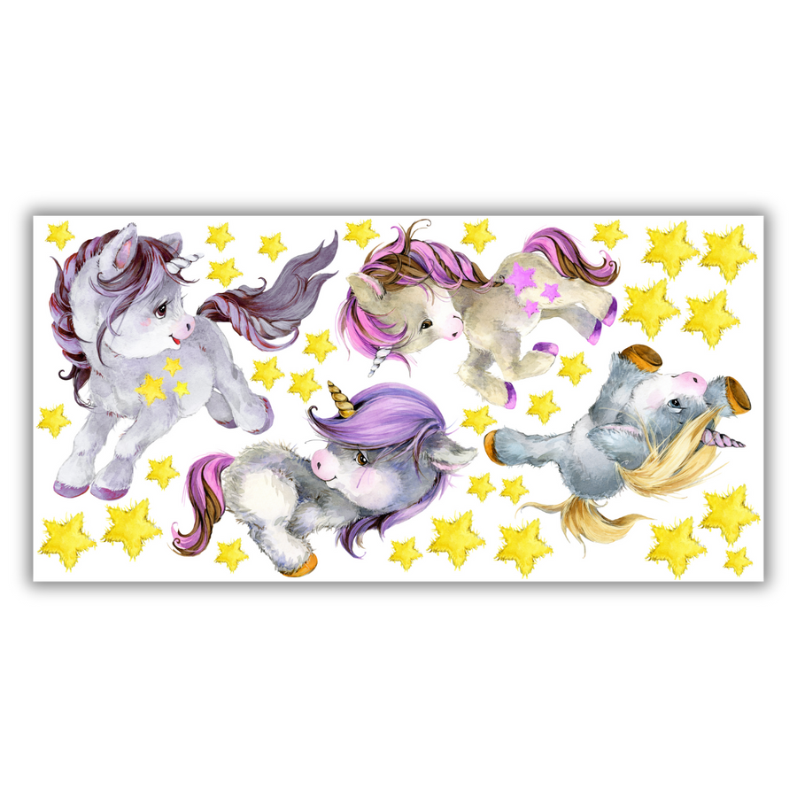 Naughty Unicorns Wall Stickers
