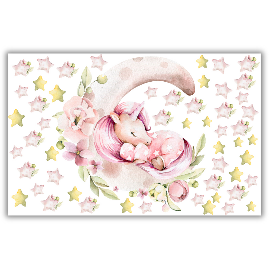 Sleepy Unicorn Wall Stickers