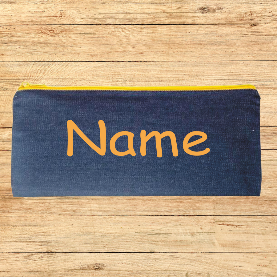 Orange Personalised Pencil Case
