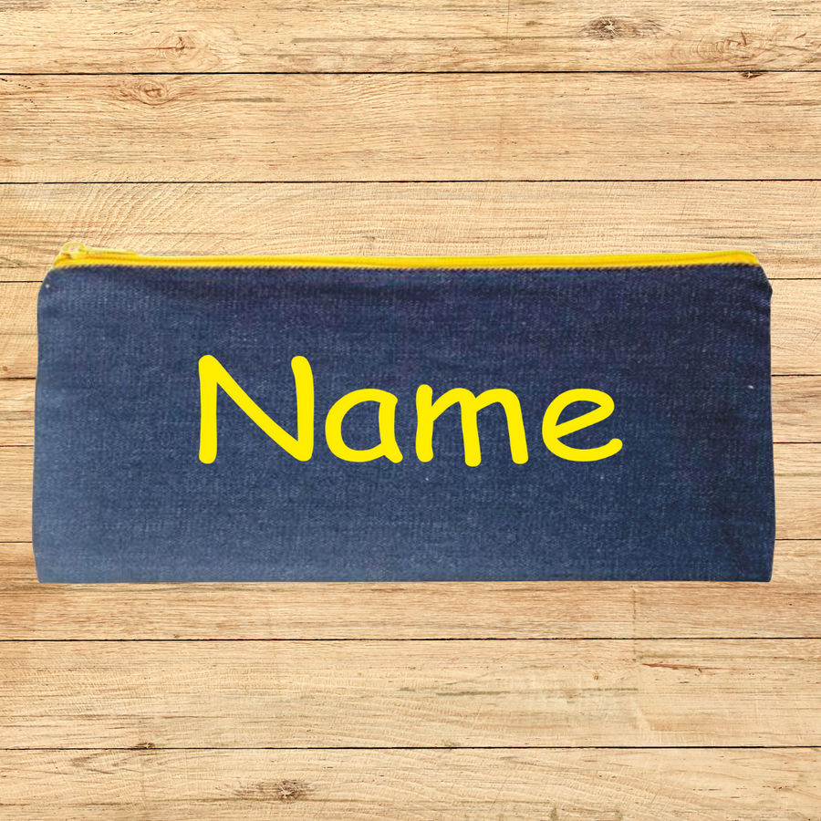 Yellow Personalised Pencil Case