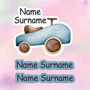 Vintage Car Tub Label