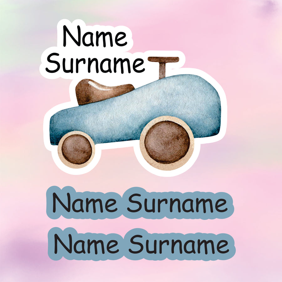 Vintage Car Tub Label