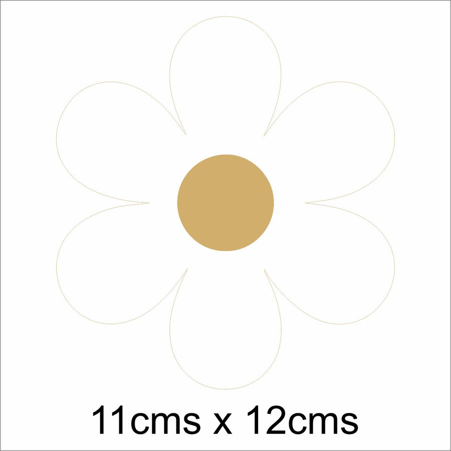Cute Gold Daisies Wall Stickers