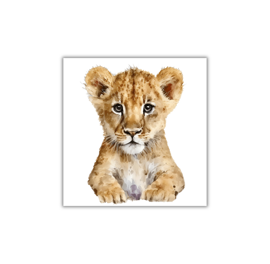 Watercolour Lion Wall Stickers